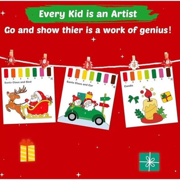 Paint with Water Coloring Books: Xmas Mess Watercolor Painting Kit - Arts - Picture 5 of 6